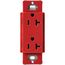 Claro 20A Duplex Receptacle, Satin (Signal Red)