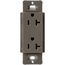 Claro 20A Duplex Receptacle, Satin (Truffle)
