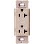Claro 20A Duplex Receptacle, Satin (Taupe)