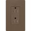 Claro 15A Tamper-Resistant Duplex Receptacle, Satin  (Espresso)