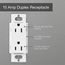 Claro 15A Tamper-Resistant Duplex Receptacle, Satin  (Espresso)