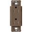Claro 15A Tamper-Resistant Duplex Receptacle, Satin  (Espresso)