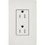 Claro 15A Tamper-Resistant Duplex Receptacle, Satin  (Lunar Gray)