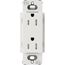 Claro 15A Tamper-Resistant Duplex Receptacle, Satin  (Lunar Gray)
