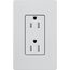 Claro 15A Tamper-Resistant Duplex Receptacle, Satin  (Mist)