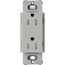 Claro 15A Tamper-Resistant Duplex Receptacle, Satin  (Pebble)