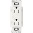 Claro 15A Tamper-Resistant Duplex Receptacle, Satin  (Architectural White)