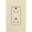 Claro 15A Tamper-Resistant Duplex Receptacle, Satin  (Sand)