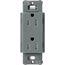 Claro 15A Tamper-Resistant Duplex Receptacle, Satin  (Slate)
