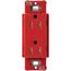 Claro 15A Tamper-Resistant Duplex Receptacle, Satin  (Signal Red)