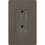 Claro 15A Tamper-Resistant Duplex Receptacle, Satin  (Truffle)