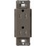 Claro 15A Tamper-Resistant Duplex Receptacle, Satin  (Truffle)