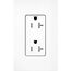 Claro 20A Tamper-Resistant Duplex Receptacle, Satin (Brilliant White)