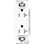 Claro 20A Tamper-Resistant Duplex Receptacle, Satin (Brilliant White)