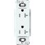 Claro 20A Tamper-Resistant Duplex Receptacle, Satin (Glacier White)
