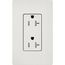 Claro 20A Tamper-Resistant Duplex Receptacle, Satin (Lunar Gray)