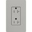 Claro 20A Tamper-Resistant Duplex Receptacle, Satin (Pebble)