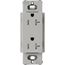 Claro 20A Tamper-Resistant Duplex Receptacle, Satin (Pebble)