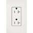 Claro 20A Tamper-Resistant Duplex Receptacle, Satin (Architectural White)