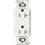 Claro 20A Tamper-Resistant Duplex Receptacle, Satin (Architectural White)