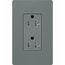 Claro 20A Tamper-Resistant Duplex Receptacle, Satin (Slate)
