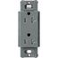 Claro 20A Tamper-Resistant Duplex Receptacle, Satin (Slate)