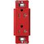 Claro 20A Tamper-Resistant Duplex Receptacle, Satin (Signal Red)