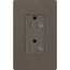 Claro 20A Tamper-Resistant Duplex Receptacle, Satin (Truffle)