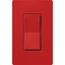 Sunnata Rocker Switch, for 6A Lighting or 3A 1/10 HP Motor, 1 Pole/Multi Location (Signal Red)