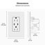 Claro 15A USB Type A&C Duplex Receptacle, Gloss Finish (Brown), CAR-15-ACTR-BR