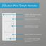 Pico 2-Button with Raise/Lower Wireless Smart Remote for Light Control, Light Icon Engraving (Satin Snow), PJ2-2BRL-TSW-L01