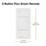 Pico 2-Button with Raise/Lower Wireless Smart Remote for Light Control, Light Icon Engraving (Satin Snow), PJ2-2BRL-TSW-L01