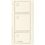Pico 3-Button with Raise/Lower Wireless Smart Remote for Shade Control, Shade Icon Engraving (Satin Snow), PJ2-3BRL-TSW-S01