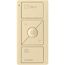 Pico 3-Button with Raise/Lower Wireless Smart Remote for Drapery Control, Icon and Text Engraving, (Gloss Ivory), PJ2-3BRL-GIV-S07