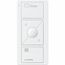 Pico 3-Button with Raise/Lower Wireless Smart Remote for Blackout Control, Icon and Text Engraving, (Gloss White), PJ2-3BRL-GWH-S03