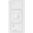 Pico 3-Button with Raise/Lower Wireless Smart Remote for Audio Control, Audio Icon Engraving (Satin Snow), PJ2-3BRL-TSW-A02