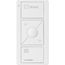 Pico 3-Button with Raise/Lower Wireless Smart Remote for Audio Control, Audio Icon Engraving (Satin Snow), PJ2-3BRL-TSW-A02