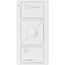 Pico 3-Button with Raise/Lower Wireless Smart Remote for Fan Control, Fan Icon Engraving (Satin Snow), PJ2-3BRL-TSW-F01
