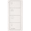 Pico 4-Button Wireless Smart Remote for Programmable Scene Control, Family Room Icon Engraving (Satin Snow), PJ2-4B-TSW-P01