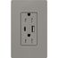 Claro 15A USB Type A&C Duplex Receptacle, Satin Finish (Cobblestone), SCR-15-ACTR-CS