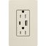 Claro 15A USB Duplex Receptacle (Pumice), SCR-15-ACTR-PM