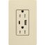 Claro 15A USB Type A&C Duplex Receptacle, Satin Finish (Sand), SCR-15-ACTR-SD