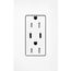 Claro 15A USB Type A&C Duplex Receptacle, Satin Finish (Brilliant White), SCR-15-CCTR-BW