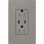 Claro 15A USB Type A&C Duplex Receptacle, Satin Finish (Cobblestone), SCR-15-CCTR-CS