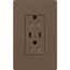Claro 15A USB Type A&C Duplex Receptacle, Satin Finish (Espresso), SCR-15-CCTR-EP