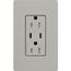 Claro 15A USB Type A&C Duplex Receptacle (Pebble), SCR-15-CCTR-PB