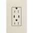 Claro 15A USB Type A&C Duplex Receptacle, Satin Finish (Pumice), SCR-15-CCTR-PM