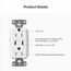Claro 15A USB Type A&C Duplex Receptacle, Satin Finish (Pumice), SCR-15-CCTR-PM