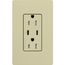 Claro 15A USB Type A&C Duplex Receptacle, Satin Finish (Sage), SCR-15-CCTR-SA