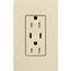 Claro 15A USB Type A&C Duplex Receptacle, Satin Finish (Sand), SCR-15-CCTR-SD